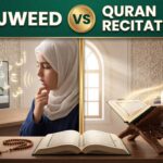 comparison between Tajweed rules and Quran recitation with a qualified online Quran teacher guiding a student