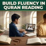 student progressing from slow Quran reading to fluent recitation with guidance from a qualified online Quran teacher