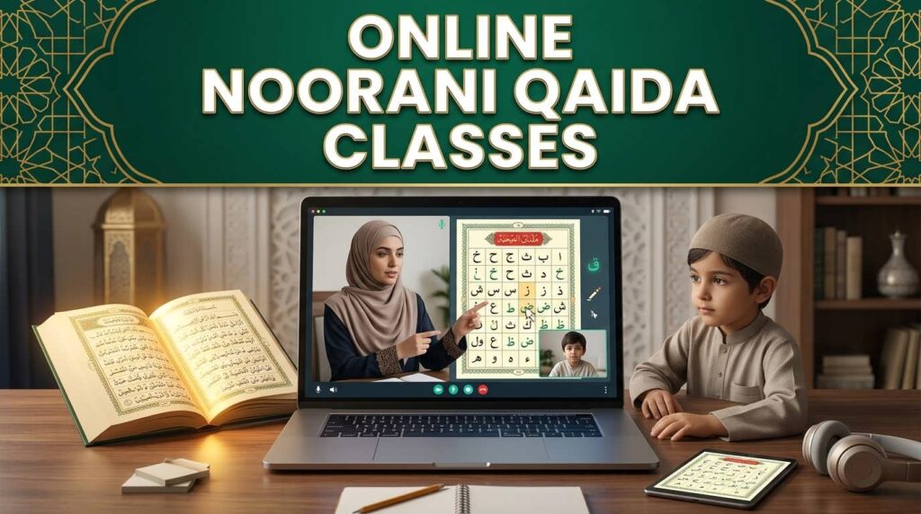 Child learning Online Noorani Qaida Classes