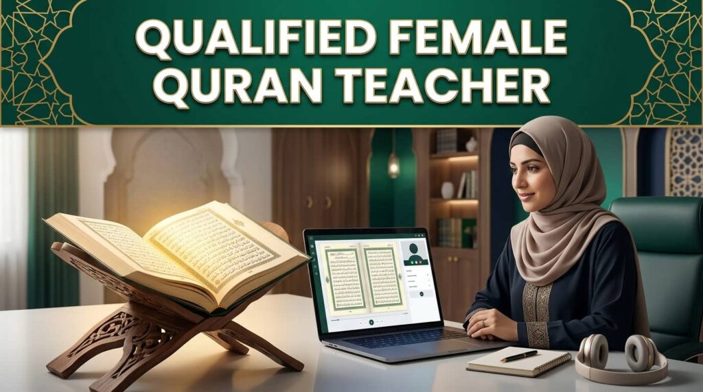 Qualified female Quran teacher teaching Quran and Tajweed online