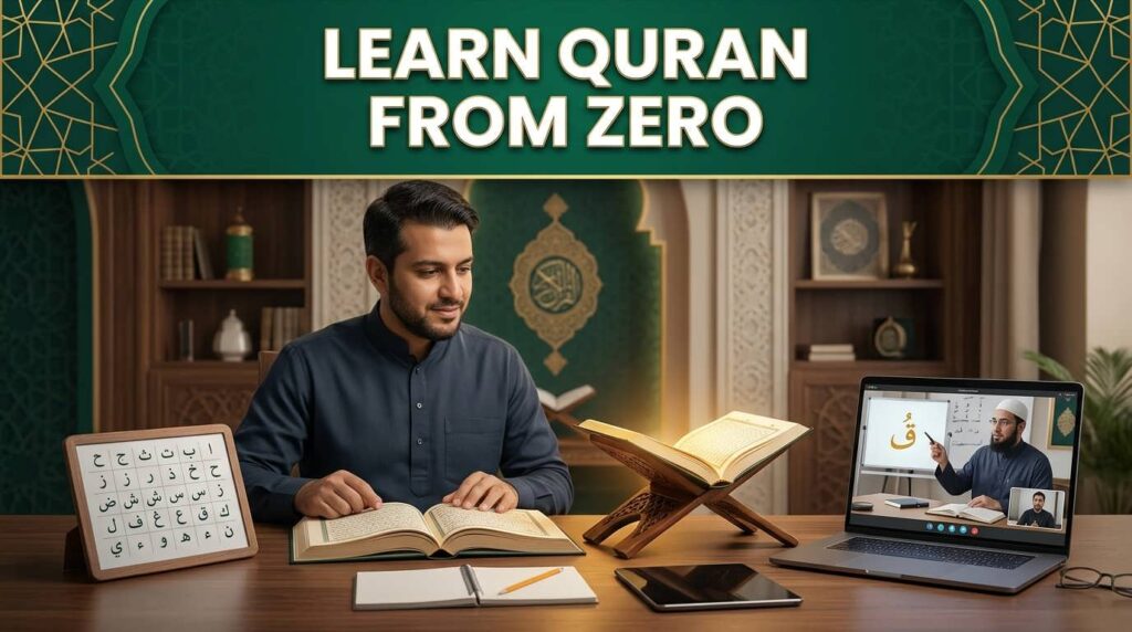 Beginner learn Quran from zero with Noorani Qaida and an online Quran teacher