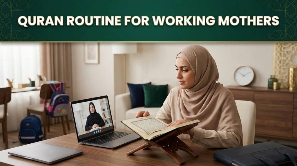 Quran routine for working mothers balancing online Quran learning with work and family