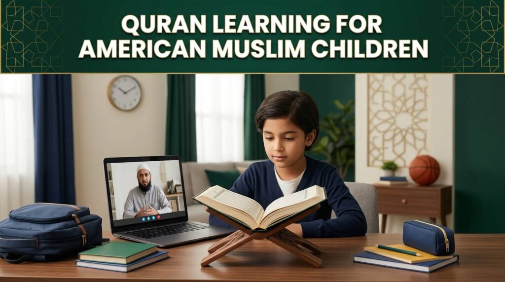 Quran learning for American Muslim children through live online Quran lessons at home in the USA